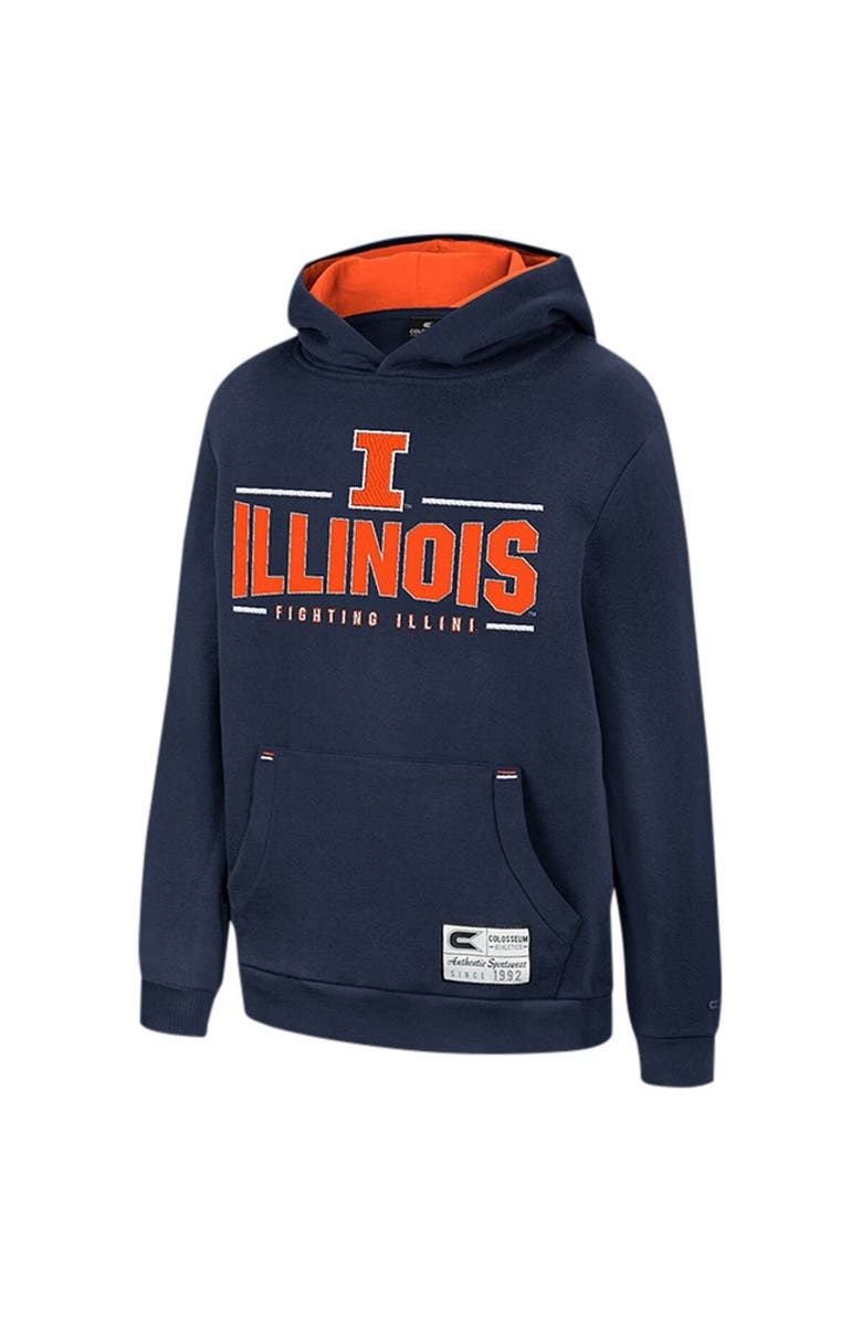 COLOSSEUM Youth Colosseum Navy Illinois Fighting Illini Lead Guitarists Pullover Hoodie, Alternate, color,