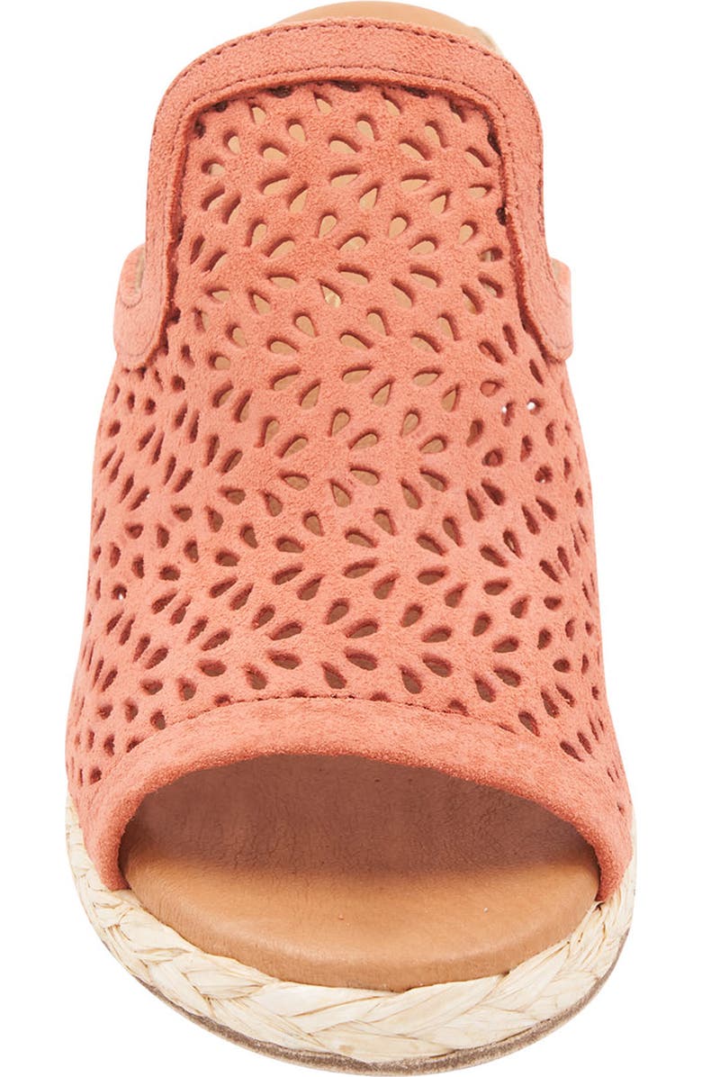 André Assous Nissa Espadrille Wedge Slide Sandal, Alternate, color, Coral