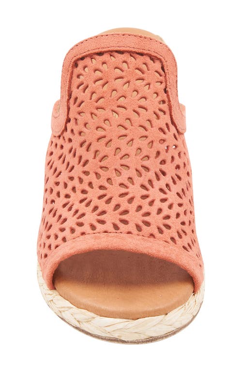 Andre Assous André Assous Nissa Espadrille Wedge Slide Sandal In Coral