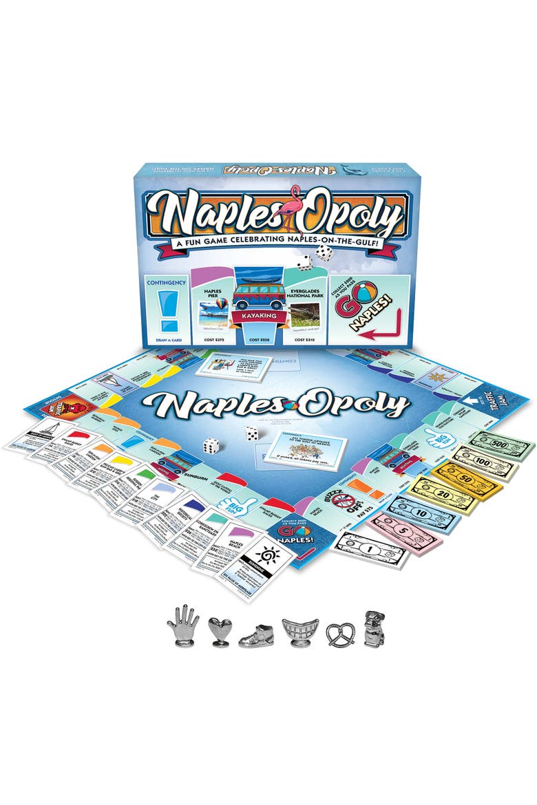 Naples Opoly Board Game, Alternate, color, Multicolored