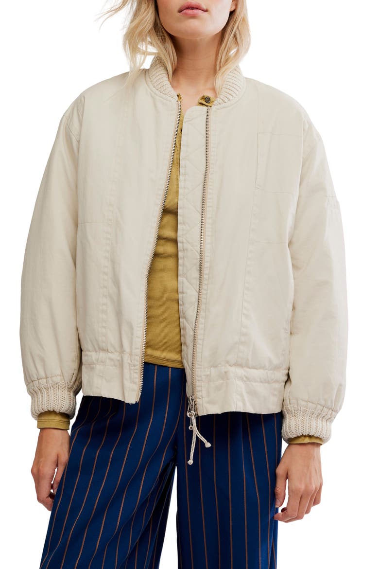 Jax Bomber Jacket, Main, color, ALMOND FLOUR