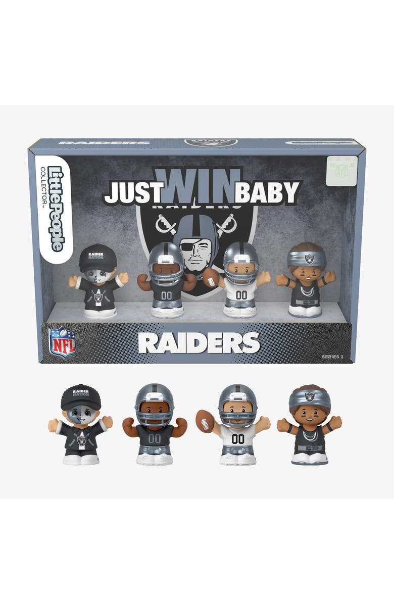 Mattel Las Vegas Raiders NFL Little People Collector Figure Set, Main, color, Black