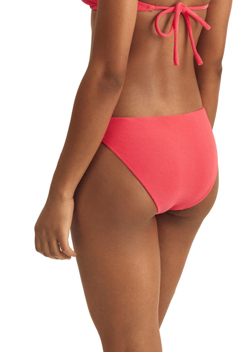 Devin Logo Hipster Bikini Bottoms, Alternate, color, RED