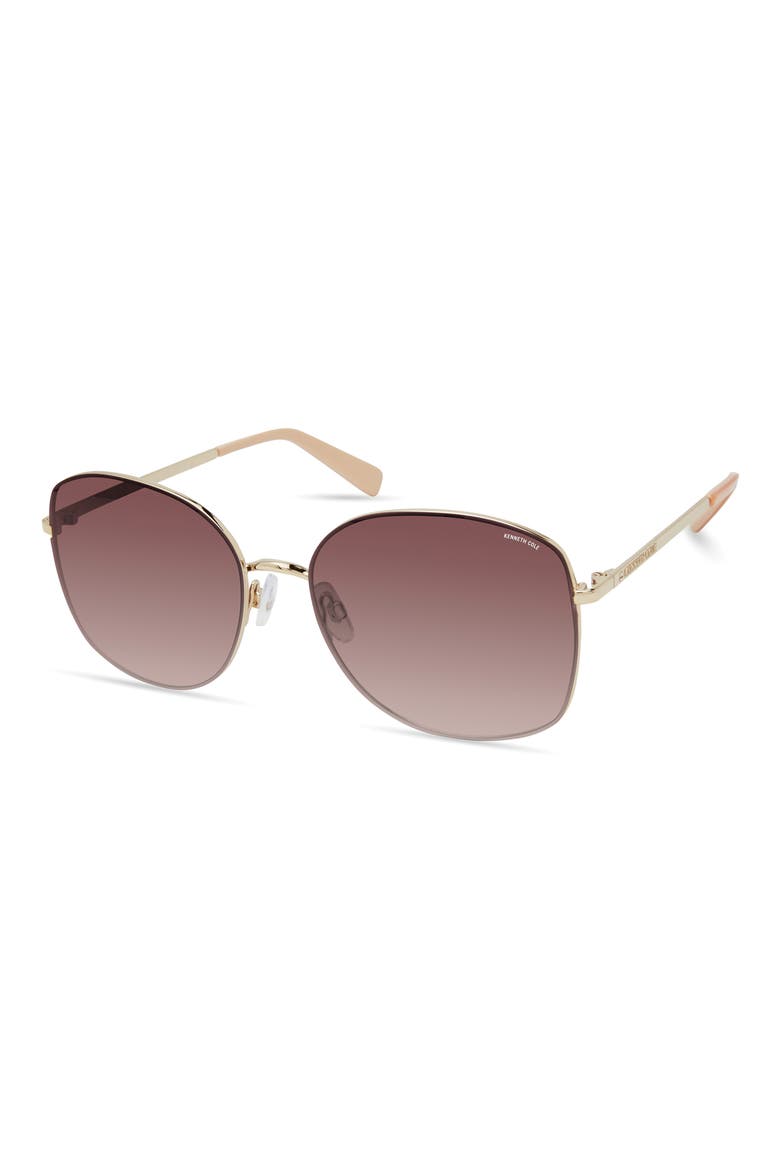 59mm Round Sunglasses, Main, color, MATTE DEEP GOLD / BROWN