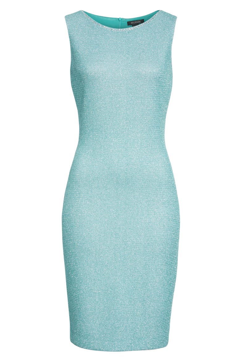 Bailey Knit Sheath Dress, Alternate, color, LAGOON