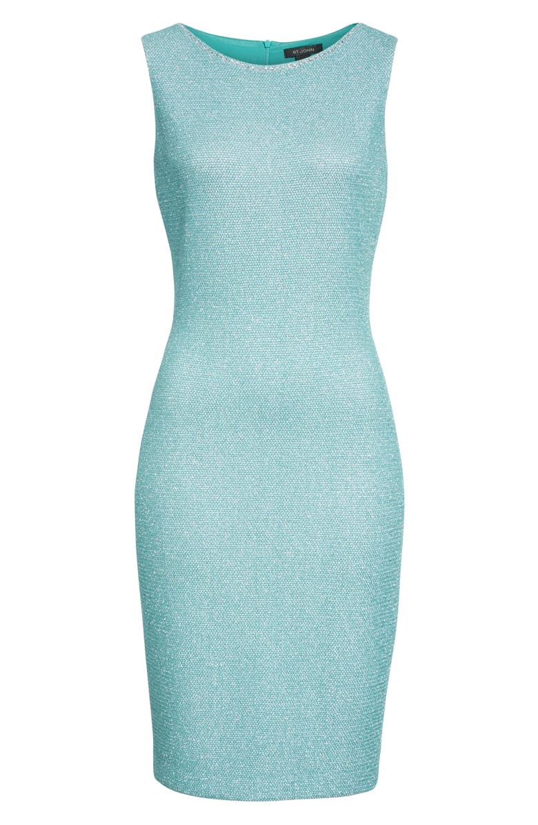 St. John Collection Bailey Knit Sheath Dress, Alternate, color, 