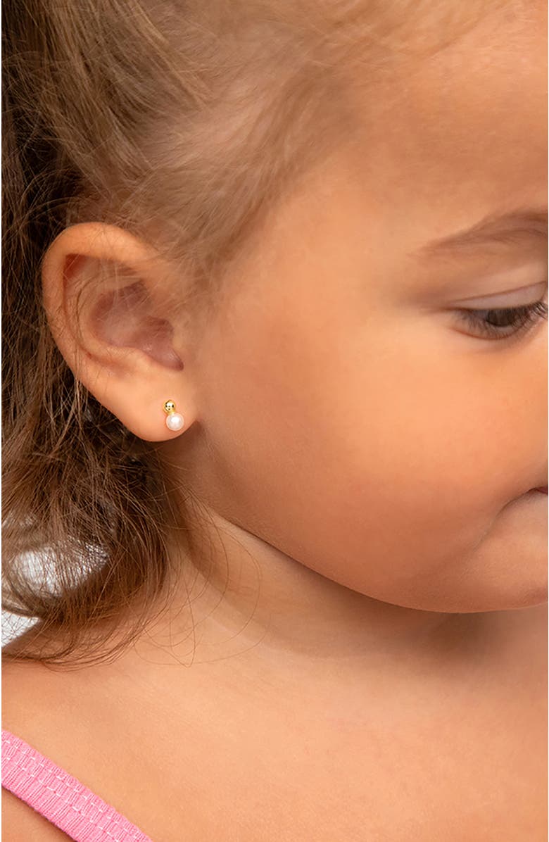 In Season Jewelry 14k Simulated Pearl Drop Earrings, Alternate, color, White