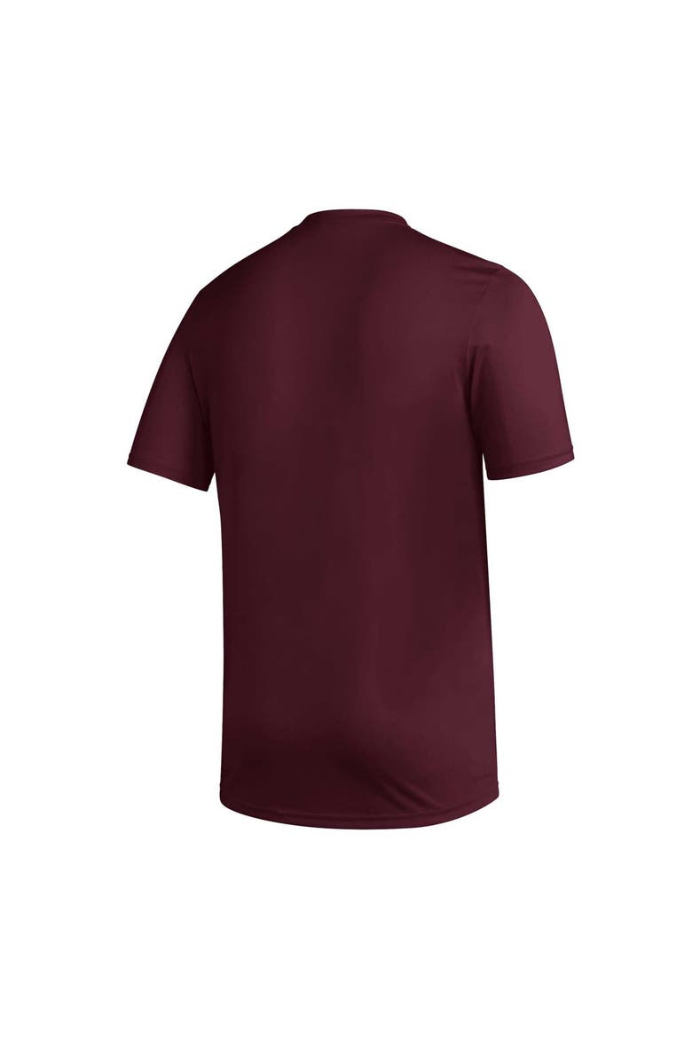Men's adidas  Maroon Mississippi State Bulldogs Exit Velocity Baseball Pregame AEROREADY T-Shirt, Alternate, color, Maroon