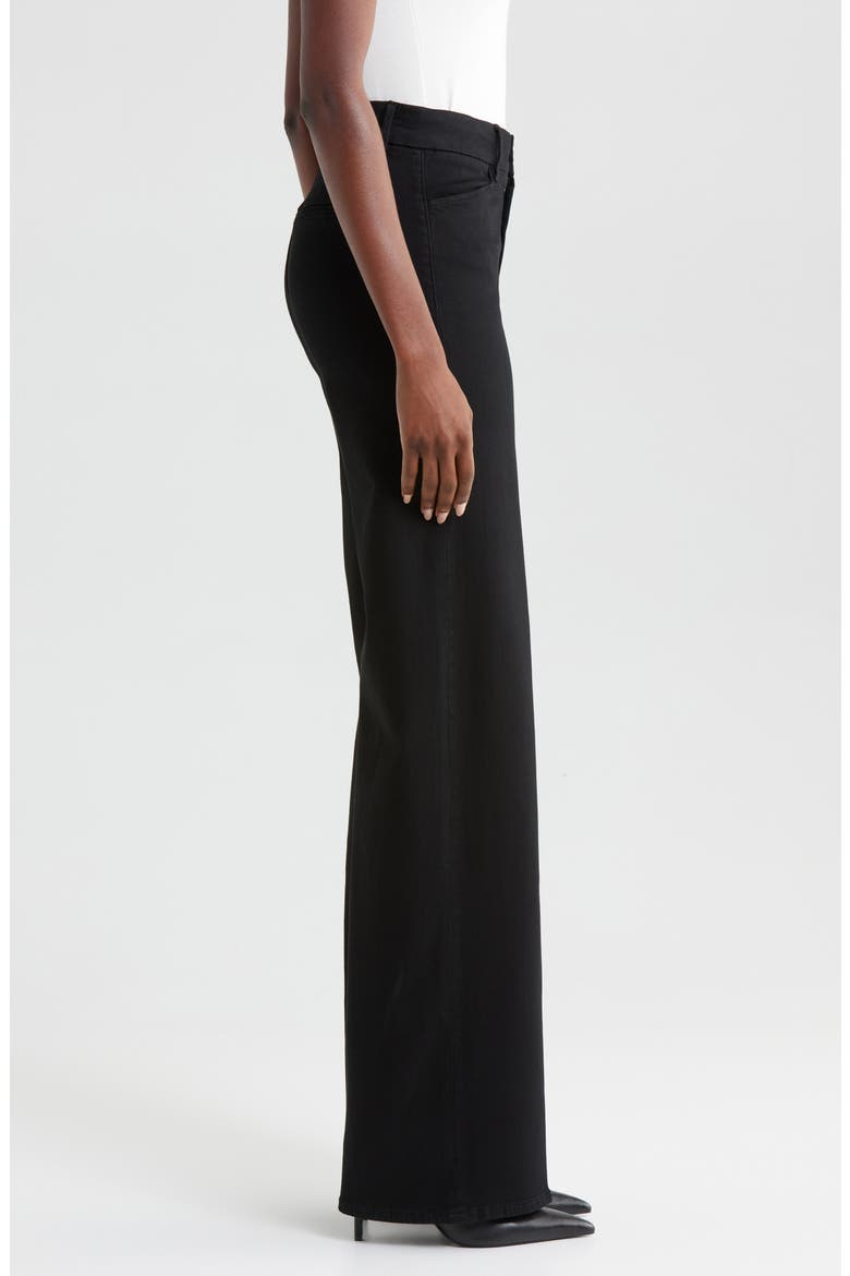 Sasha High Waist Wide Leg Jeans, Alternate, color, BLACK SHADOW