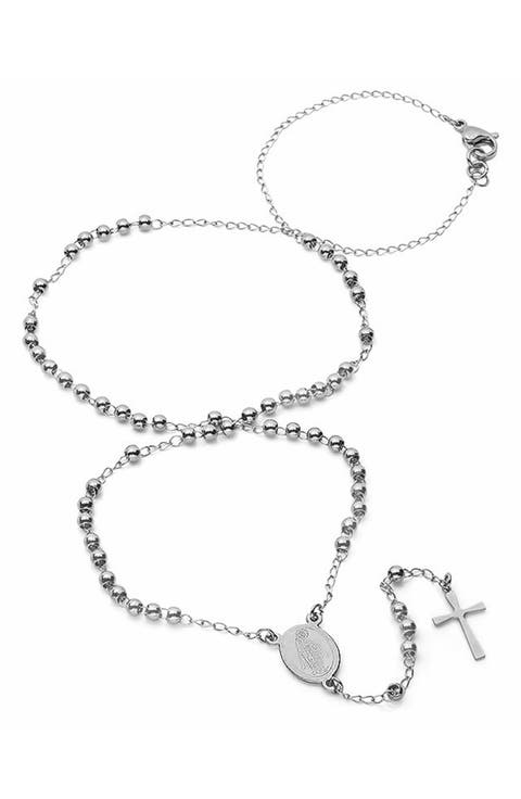 Stainless Steel Rosary Necklace