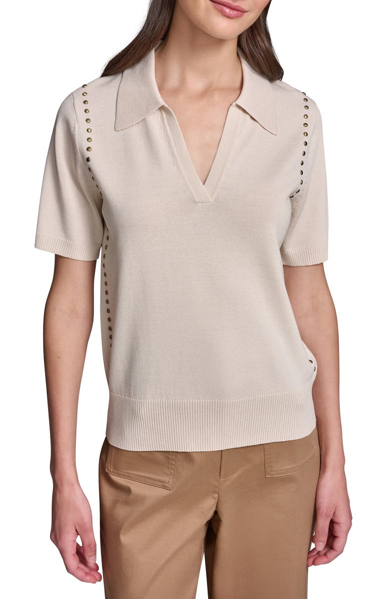 KARL LAGERFELD PARIS Stud Detail Sweater, Main, color,