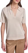 KARL LAGERFELD PARIS Stud Detail Sweater