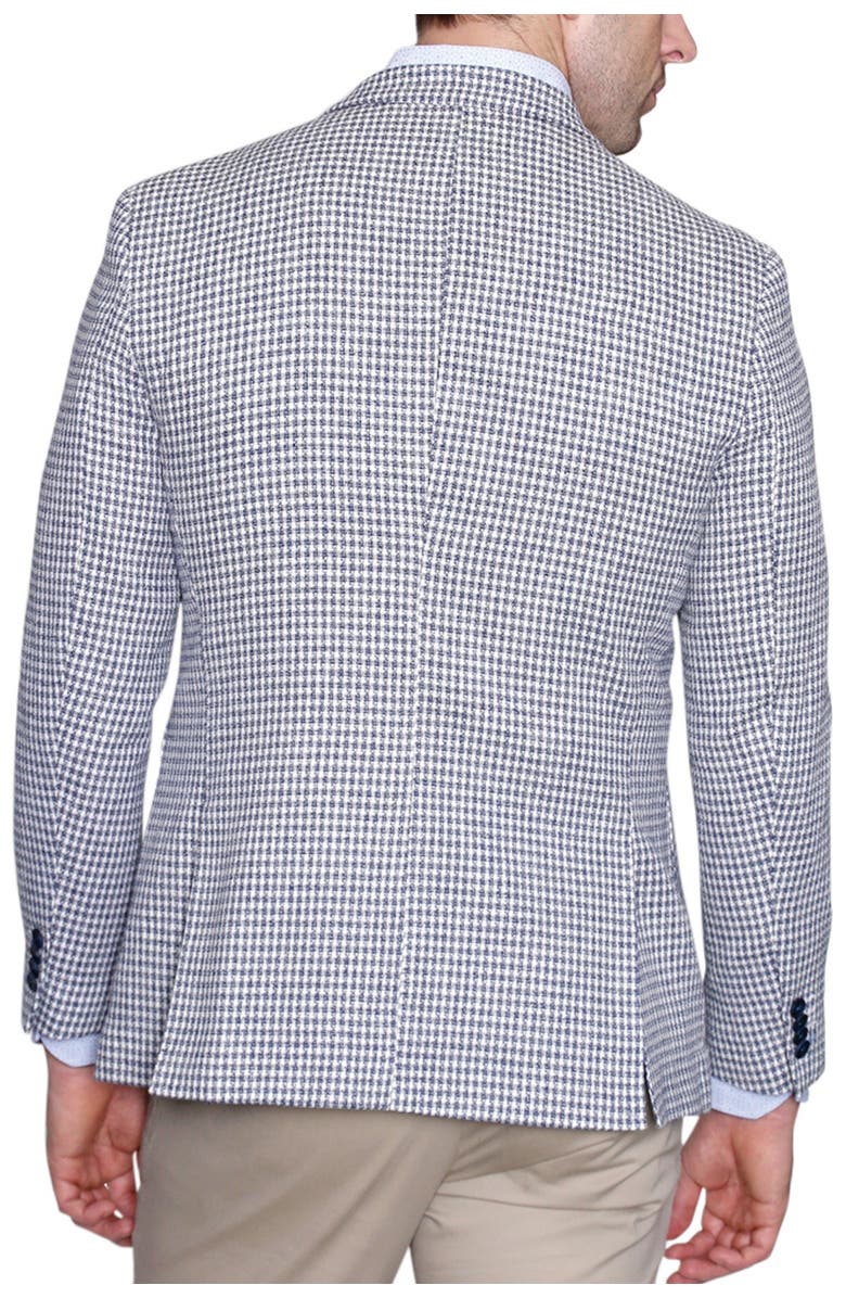 TailorByrd White Houndstooth Two Button Notch Lapel Modern Fit Sport Coat, Alternate, color, 