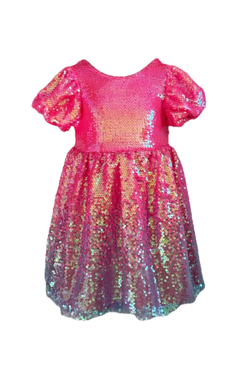 Lola + The Boys Bubble Gum Shimmer Sequin Dress, Alternate, color, Multicolor
