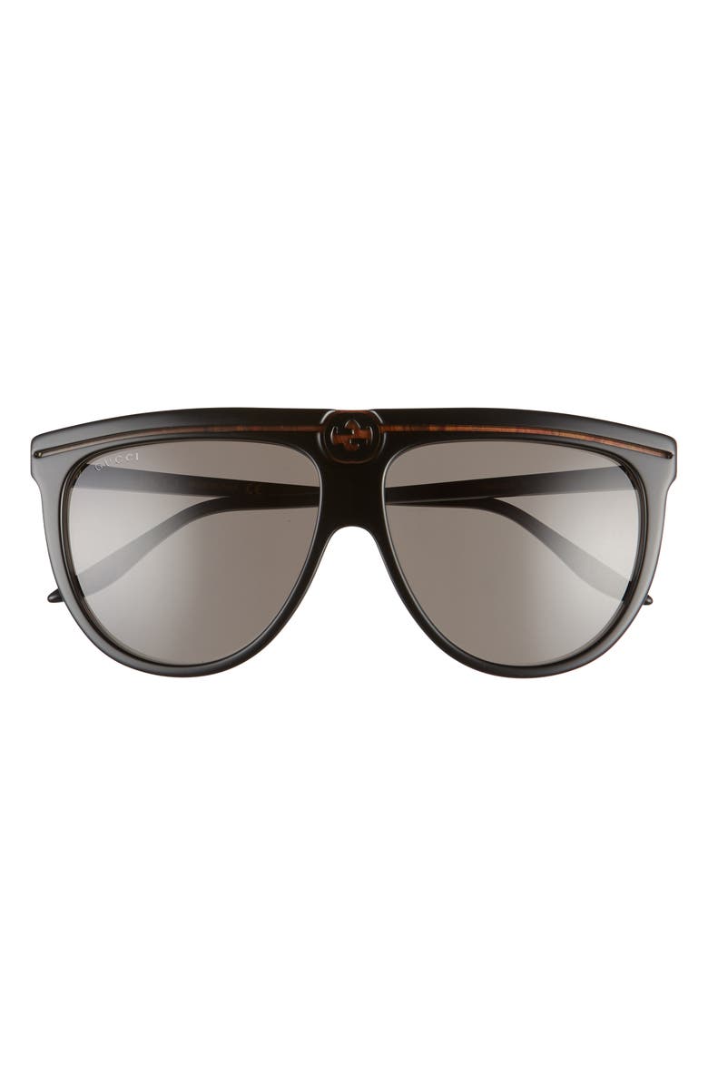 Gucci 61mm Aviator Sunglasses, Main, color, 