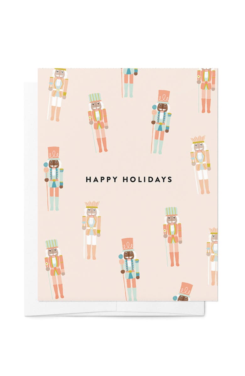 Joy Paper Co. Pinkmas Nutcracker Boxed Set of 8 Cards, Main, color, Soft Pink Backdrop