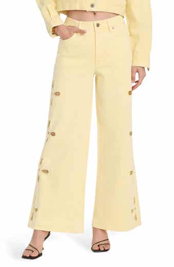 Good Waist Embroidered Palazzo Jeans