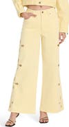 Good American Good Waist Embroidered Palazzo Jeans