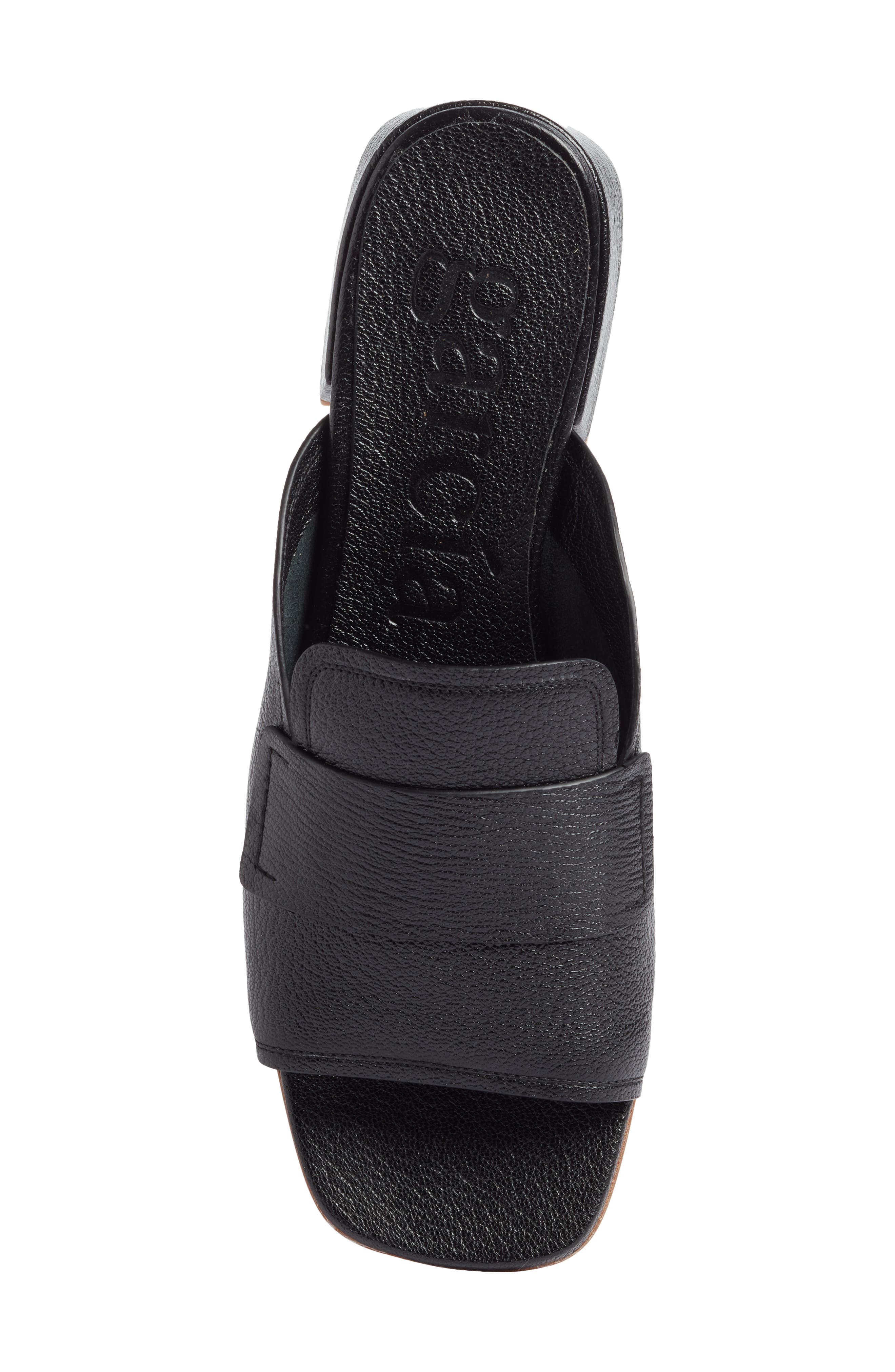 Ebba Slide Sandal, Alternate, color, BLACK PETITGRAIN