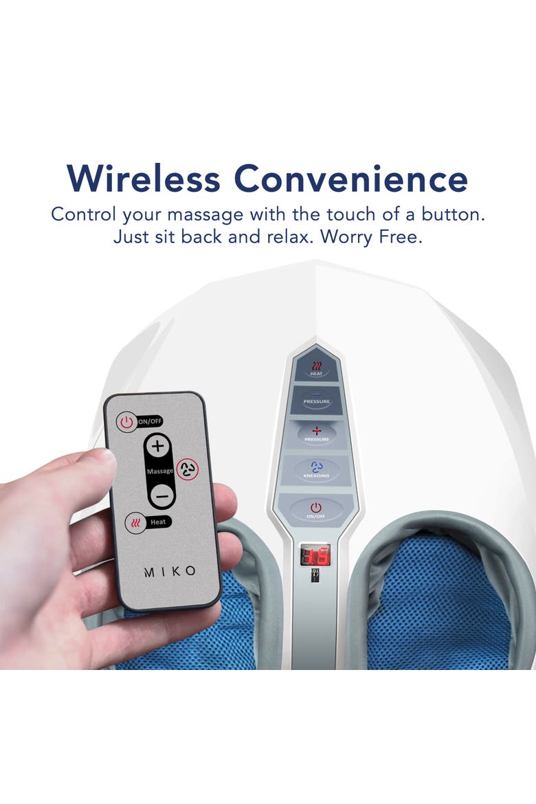 Shiatsu Foot Massager with Deep Kneading and Heat in White, Alternate, color, White
