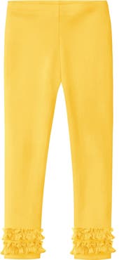 CITY THREADS Girls Soft 100% Cotton Ruffle Leggings
