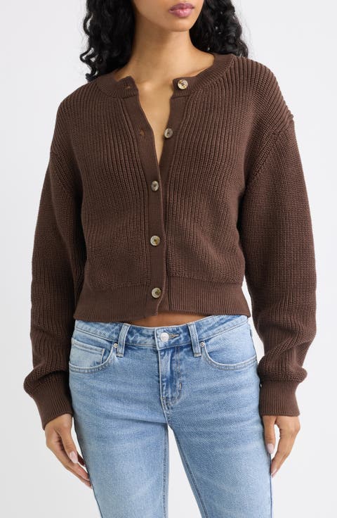 Vienna Rib Button Front Cardigan