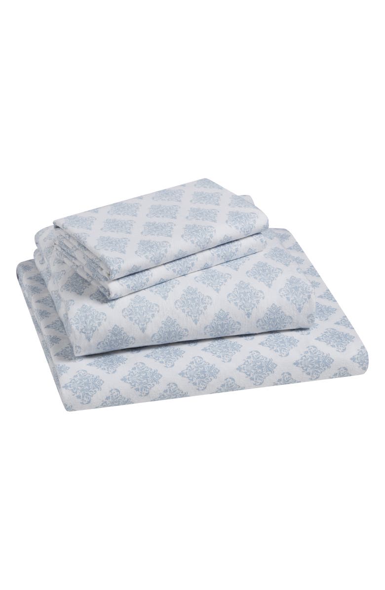 Tahari Alexa Medallion Print 4-Piece King Flannel Sheet Set, Main, color, 