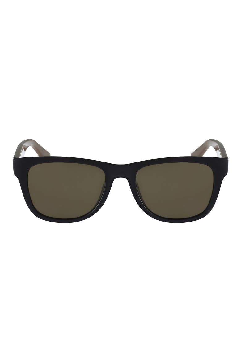 52mm Rectangular Sunglasses, Main, color, BLACK