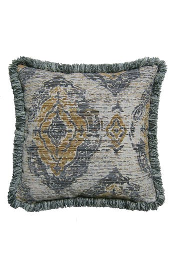 Studiochic Toscana Jacquard Square Accent Pillow In Gray