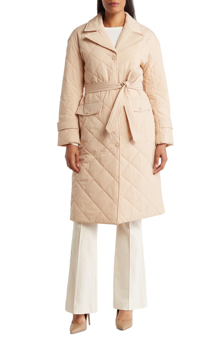 Ellen Tracy Diamond Quilted Coat, Main, color, 