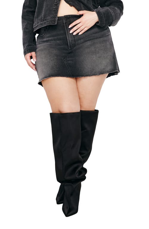 GOOD AMERICAN GOOD AMERICAN UNIFORM DENIM MINISKIRT