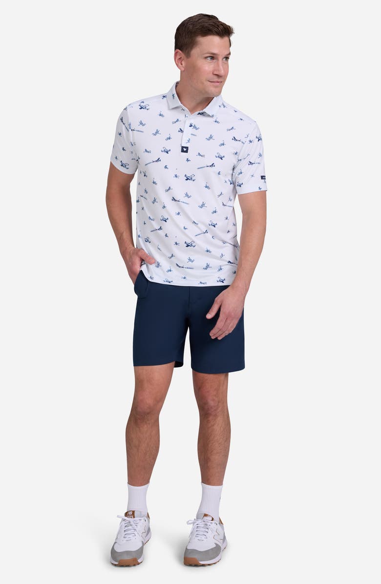 Bad Birdie Let It Fly Skydiver Print Performance Golf Polo, Alternate, color, Let It Fly