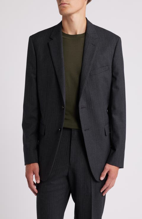 Chambers Herringbone Wool Blend Suit Jacket