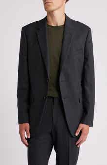 Theory Chambers Herringbone Wool Blend Suit Jacket
