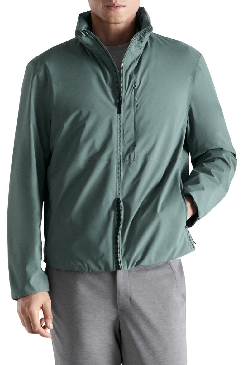 Packable Water Repellent Jacket, Main, color, DARK GREEN