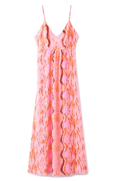 Floral & Stripe Maxi Dress