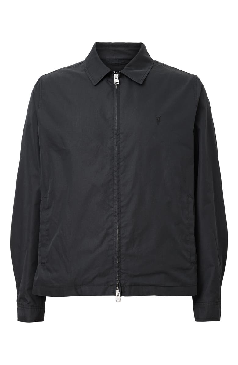 AllSaints Trey Cotton Blend Jacket, Alternate, color, Black