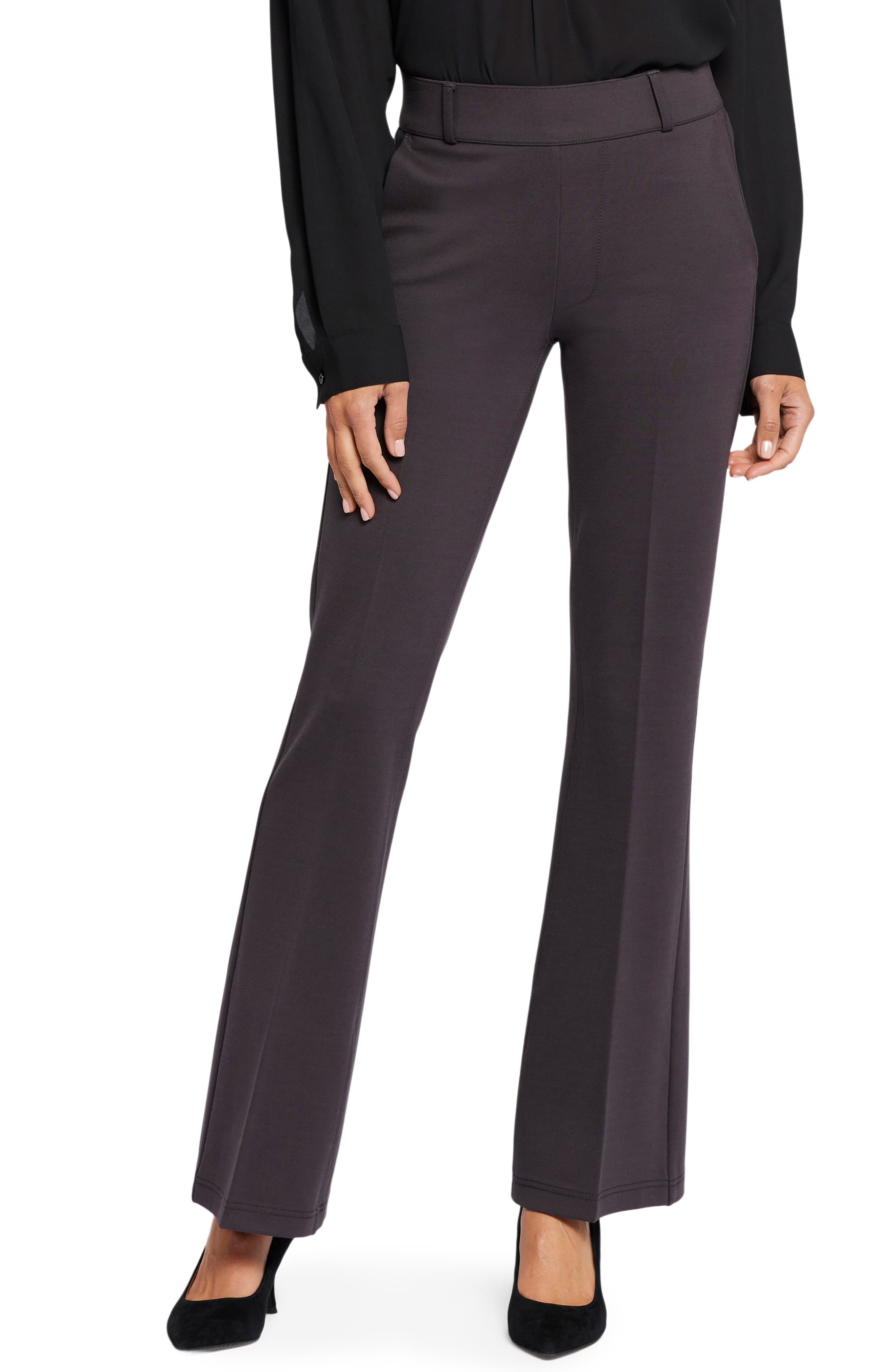 NYDJ Pull-On Flare Leg Ponte Knit Trousers