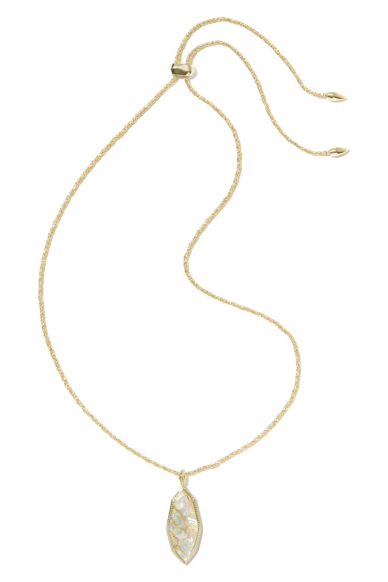 Ophelia Large Shell Pendant Necklace, Alternate, color, GOLD IRIDESCENT ABALONE
