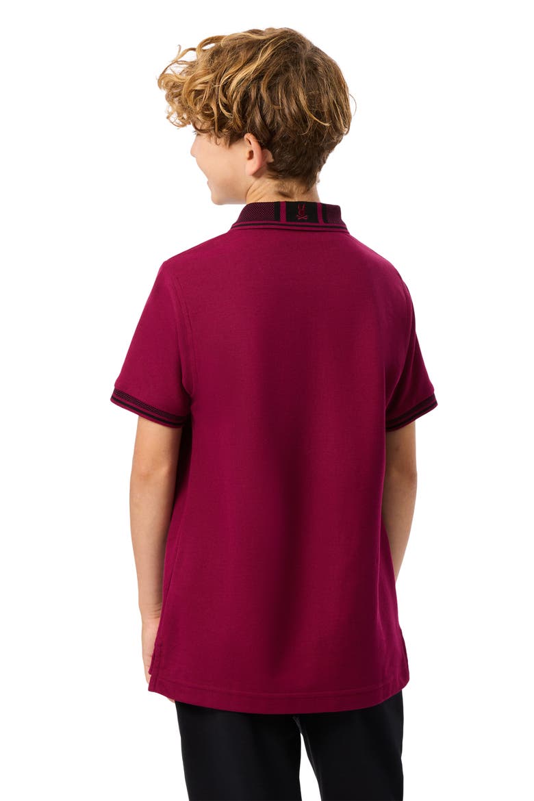Kids' Bradford Cotton Polo, Alternate, color, CRIMSON