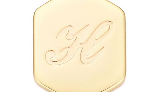 Adornia Monogram Initial Charm Chain Bracelet In Gold