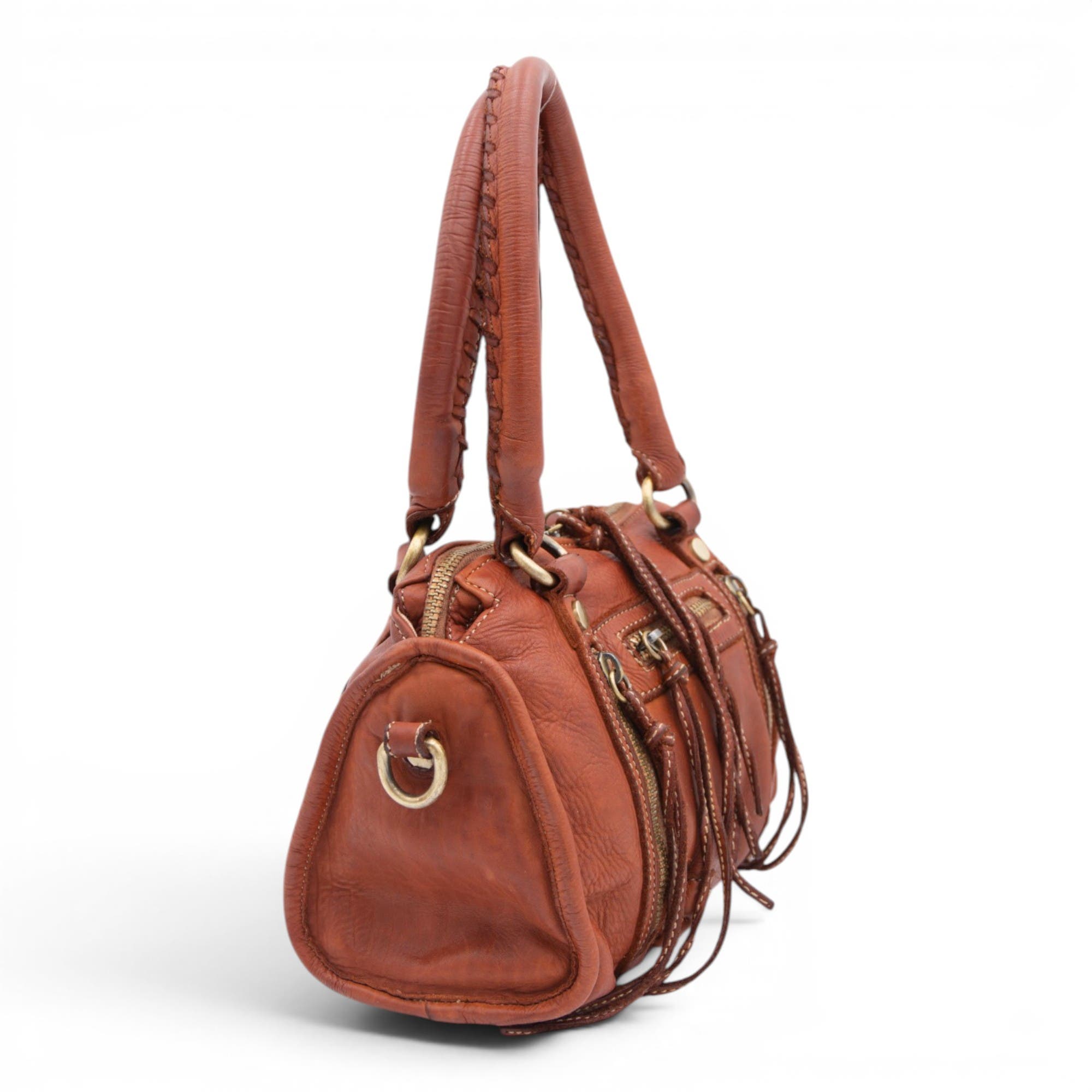 Small Pocket Satchel, Alternate, color, Cognac