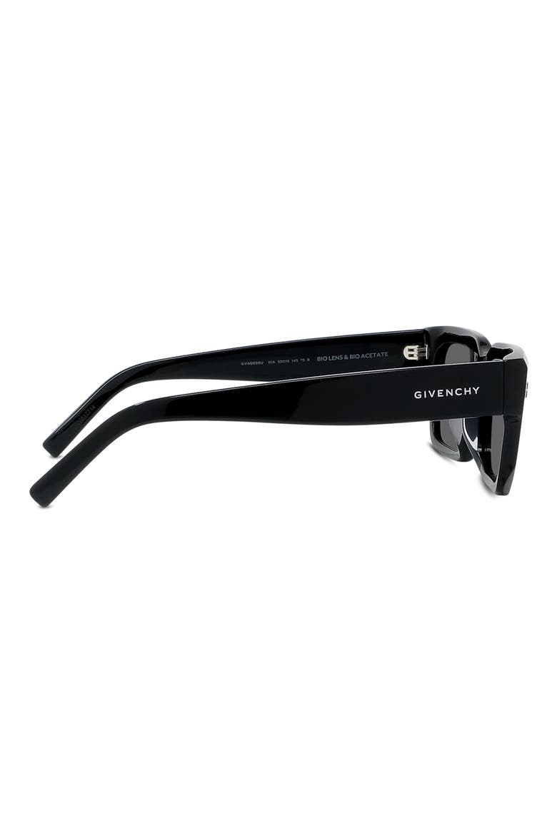 GV Day 53mm Square Sunglasses, Alternate, color, SHINY BLACK / SMOKE