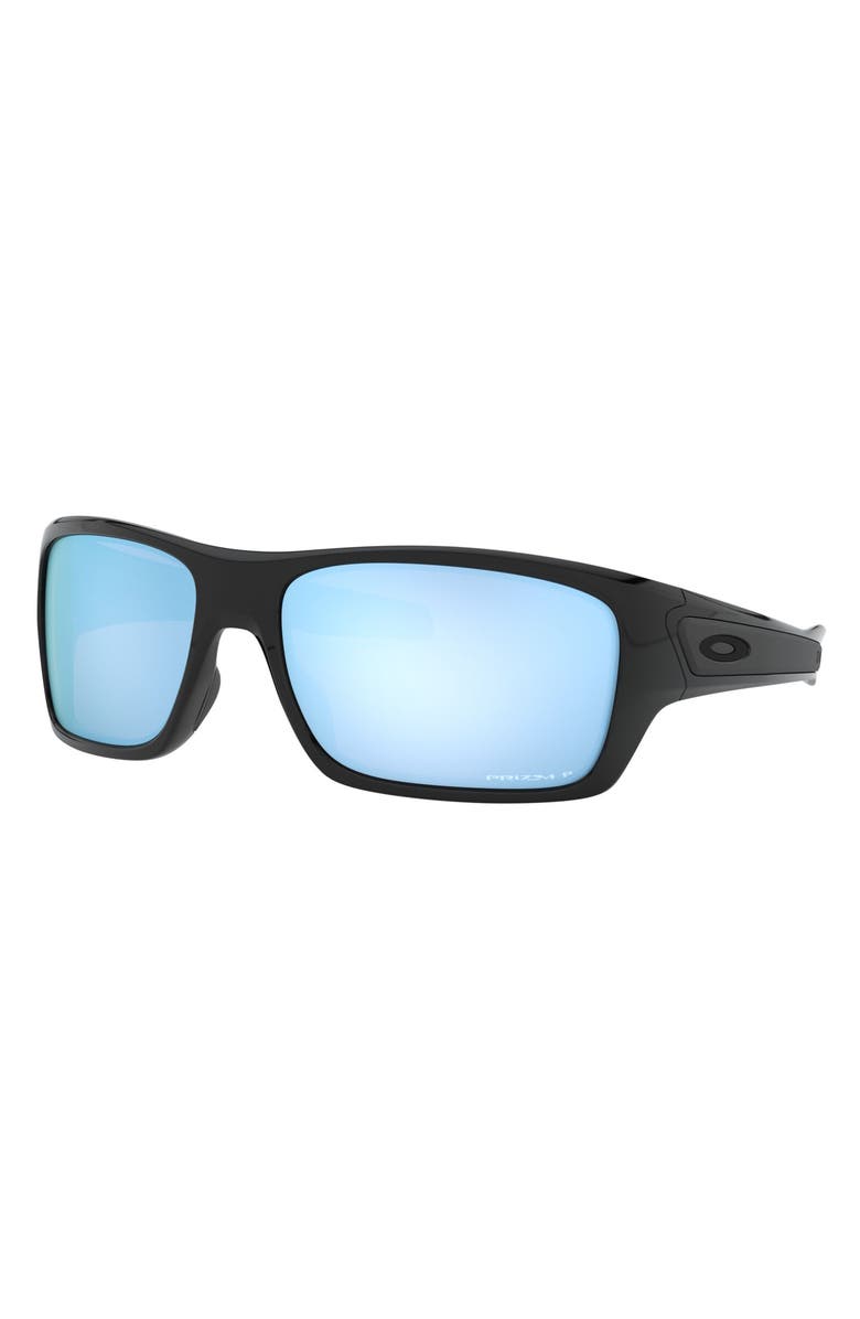 Oakley Turbine H2O 65mm Polarized Sunglasses, Alternate, color, Black/Blue