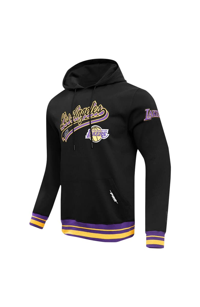 PRO STANDARD Men's Pro Standard Black Los Angeles Lakers Script Tail Pullover Hoodie, Alternate, color, 