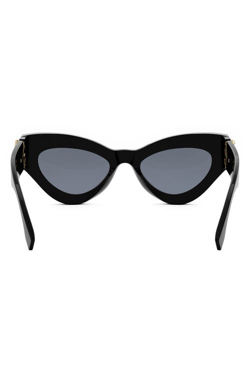 Fendi Ff Diamonds Fe40146i 01v In Shiny Black/blue