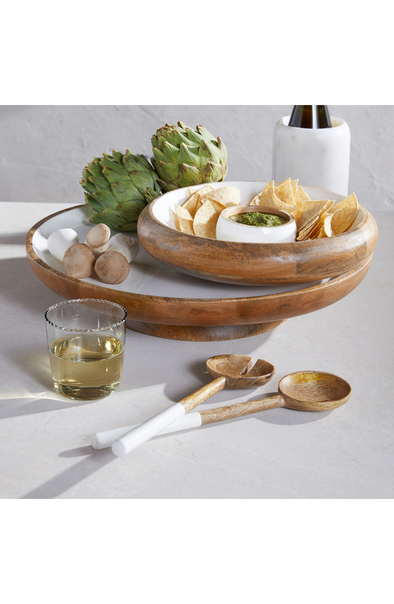 Be Home Madras Traditional Serving Set, Alternate, color, Natural