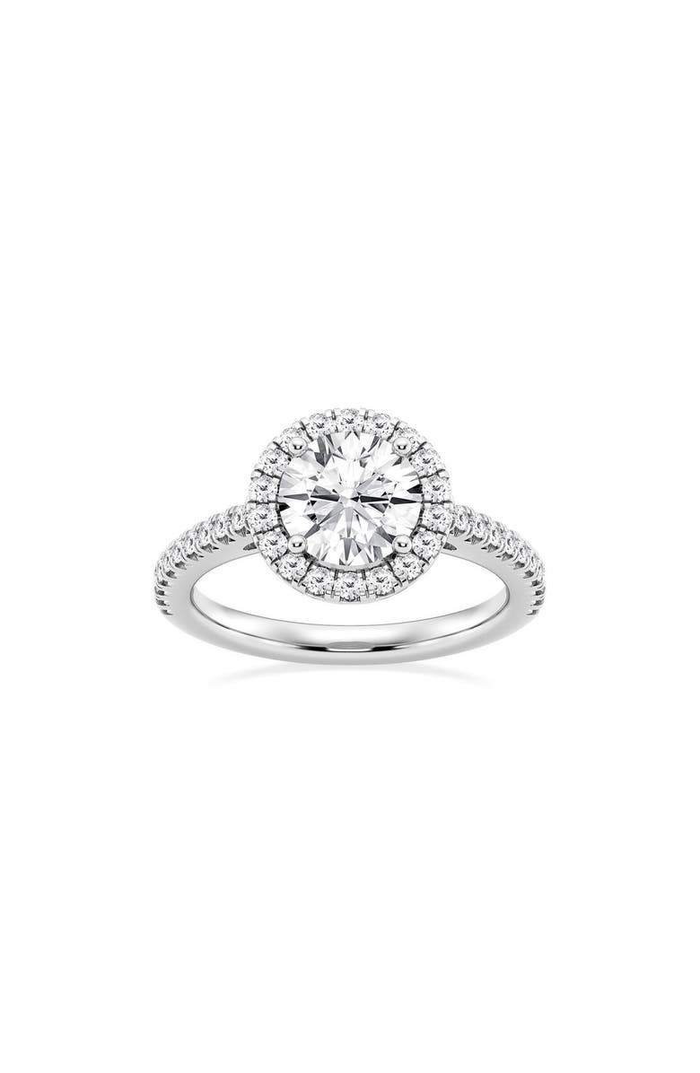 Badgley Mischka Collection 14K Gold Round Lab Created Diamond Halo Ring - 2.0ct., Main, color, 