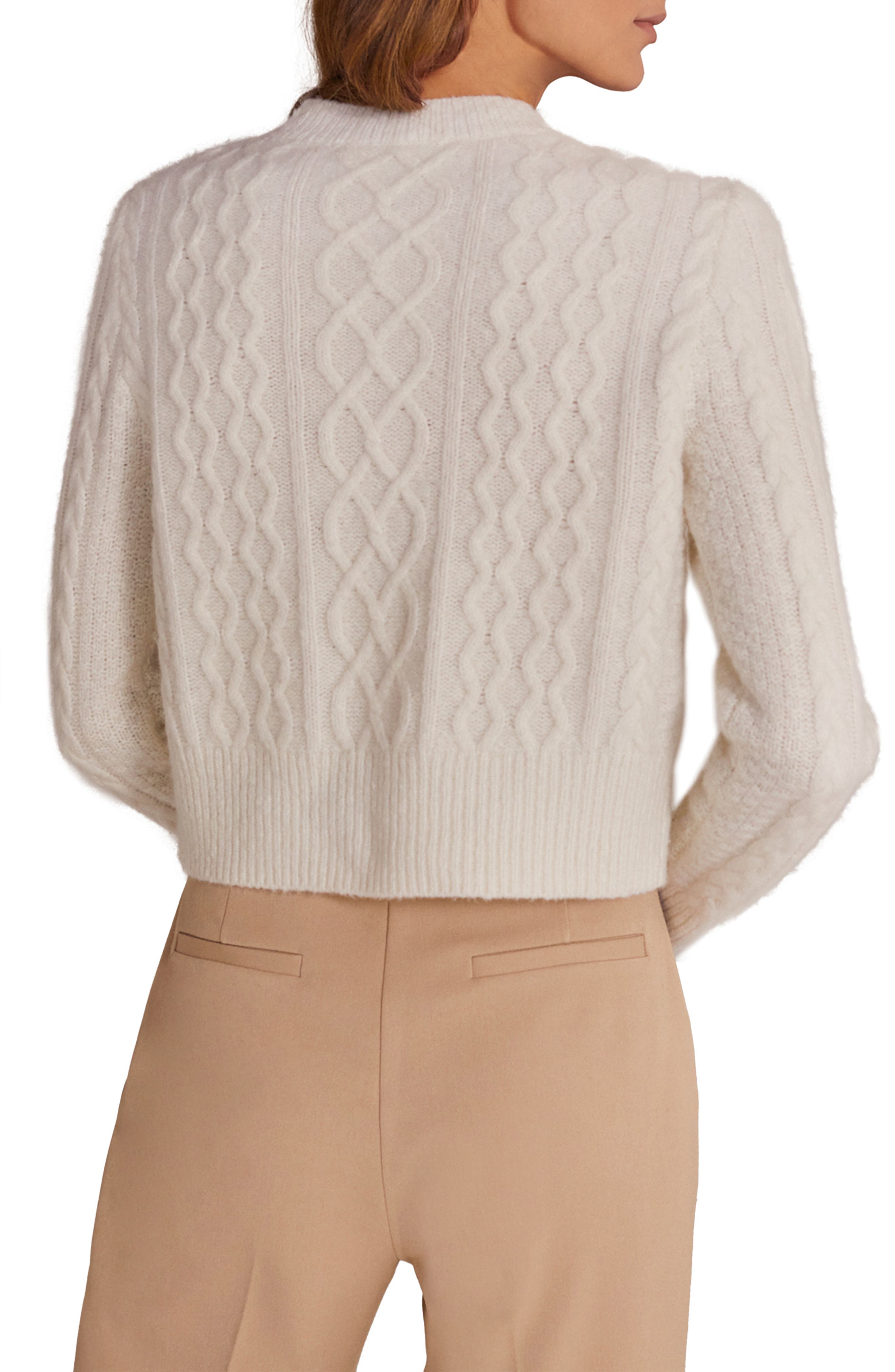 Danae Cashmere Cable Cardigan in Dogwood main image 0