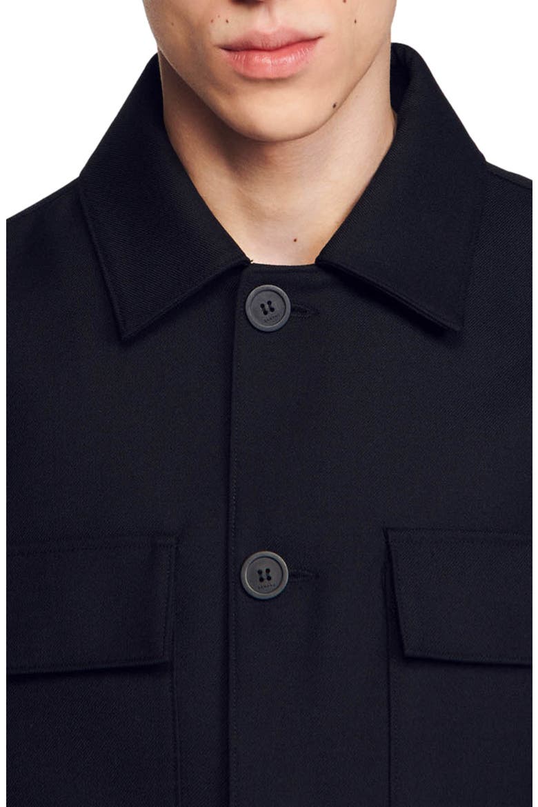 Buttoned overshirt, Alternate, color, Black